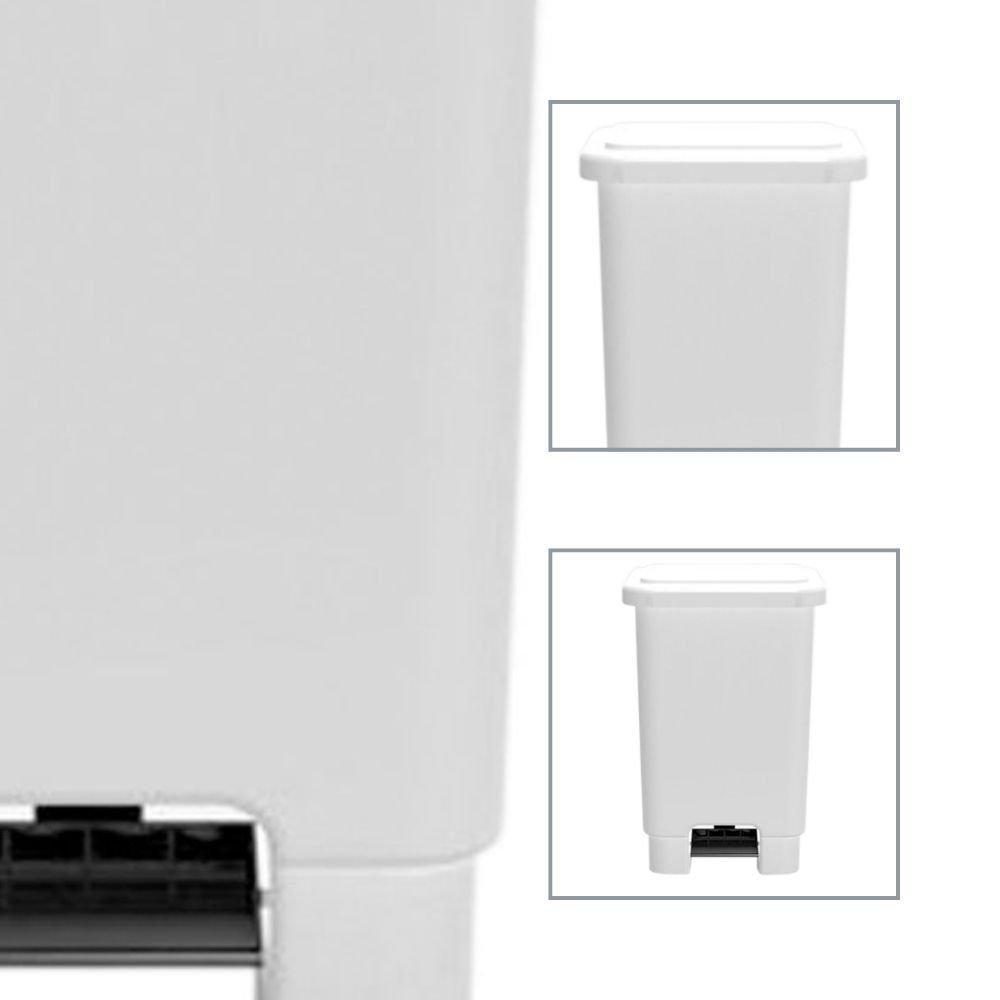 Lixeira Branca 100 Litros com Pedal - Lar Plásticos