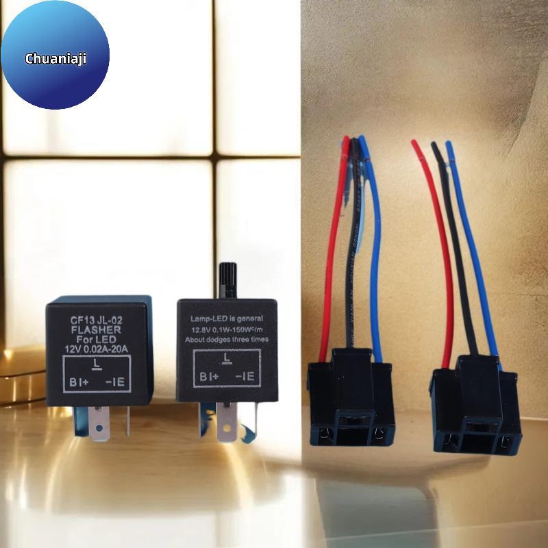 Chuaniaji 12V 3 Pinos Ajustável LED Pisca Relé Transformar Luz Para Motocicleta Automotiva BR