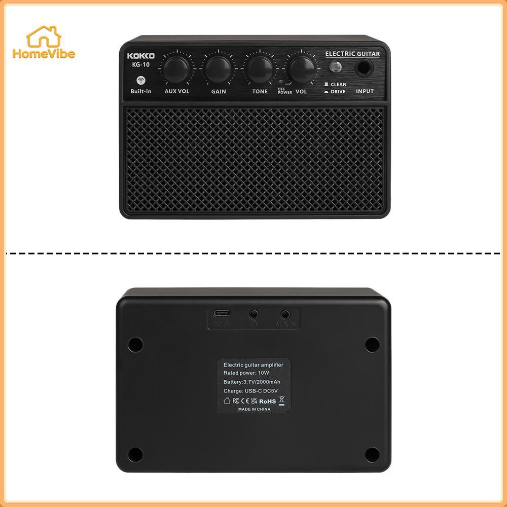 HomeVibe KOKKO 10W pequeno amplificador de guitarra elétrica Mini alto-falante portátil para apresentações diárias na