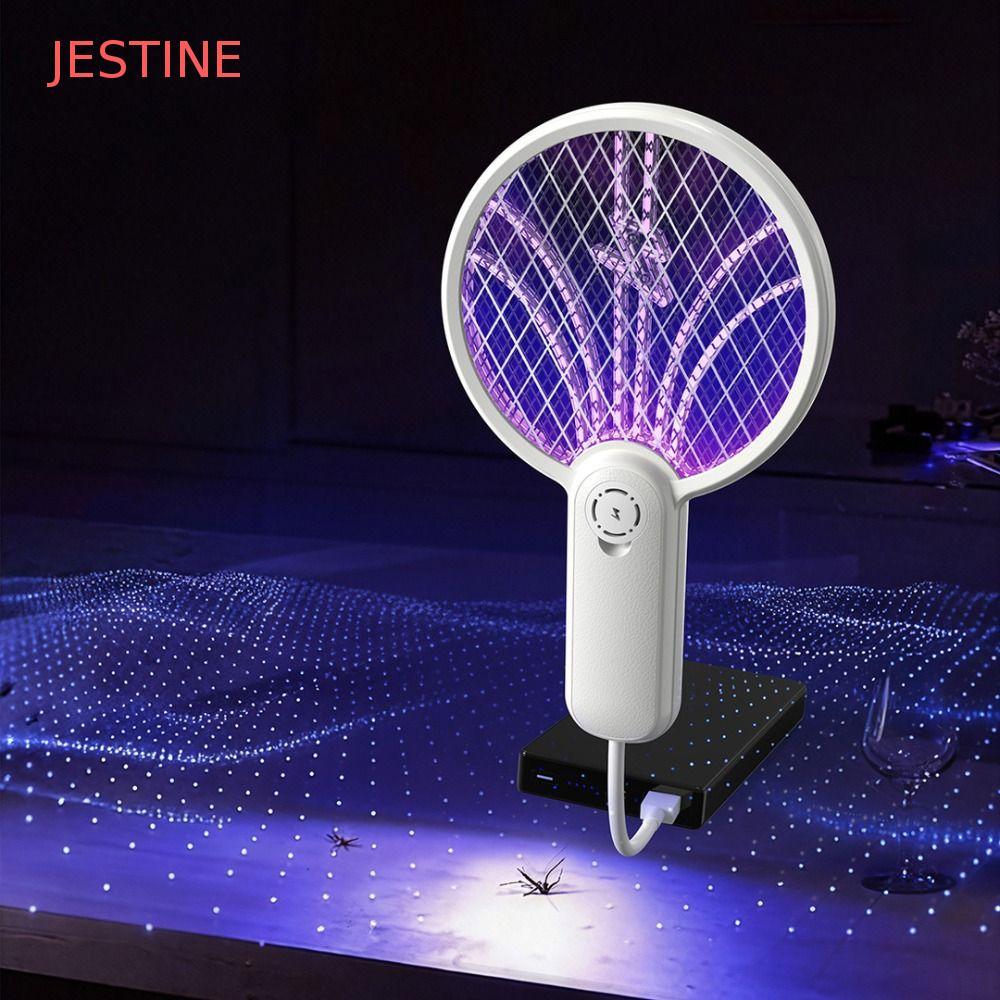 Raquete Elétrica De Mosquitos JESTINE , Mini Lâmpada Portátil Para Matar , Atraente UV 2 Em 1 Bug Zapper