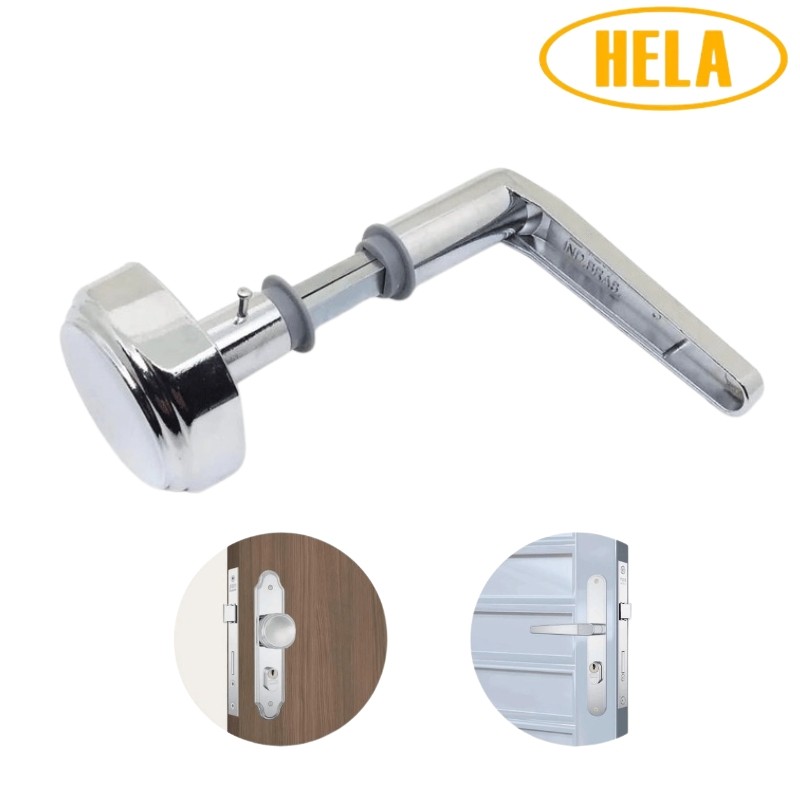 Maçaneta Para Porta Haste x Bola Cromada  - Hela