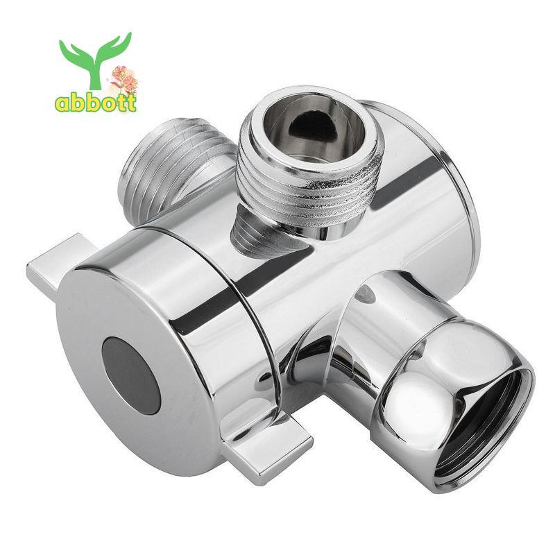 [Quick A] 1/2 Polegada 3 Vias T-Adaptador Desviador Válvula Ajustável Cabeça De Chuveiro Braço Montado Acessório De Hard