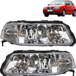 Farol Gol G3 1999 2000 a 2005 Cromado Duplo com Auxiliar