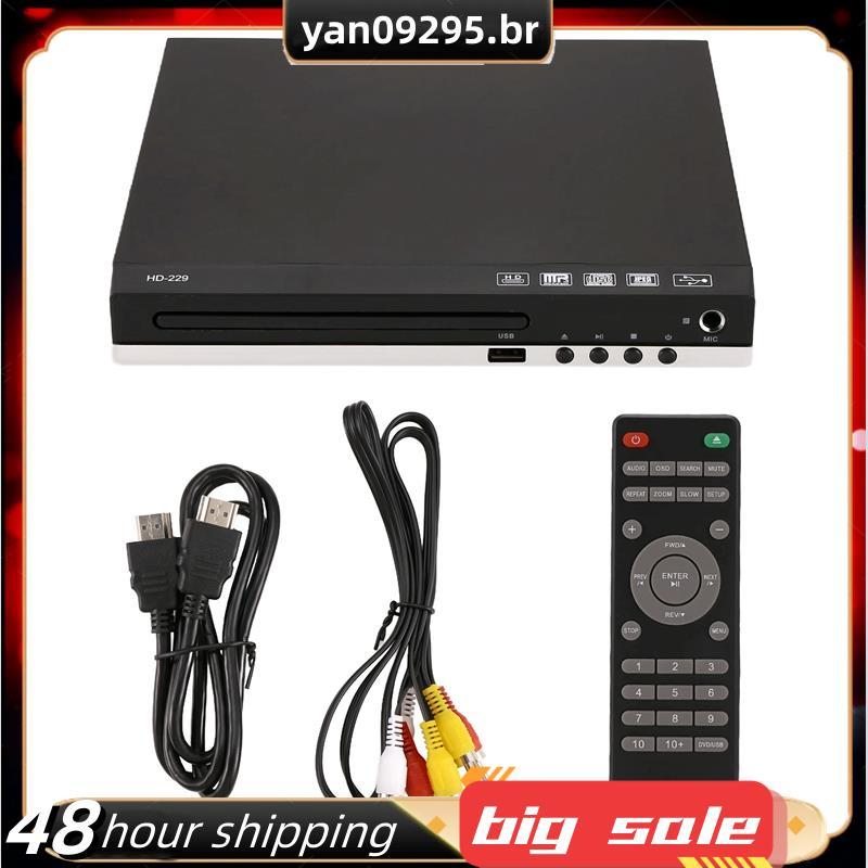 HD 1080p CD/EVD/VCD DVD Player Saídas Home Digital Media Com Portas USB E Microfone