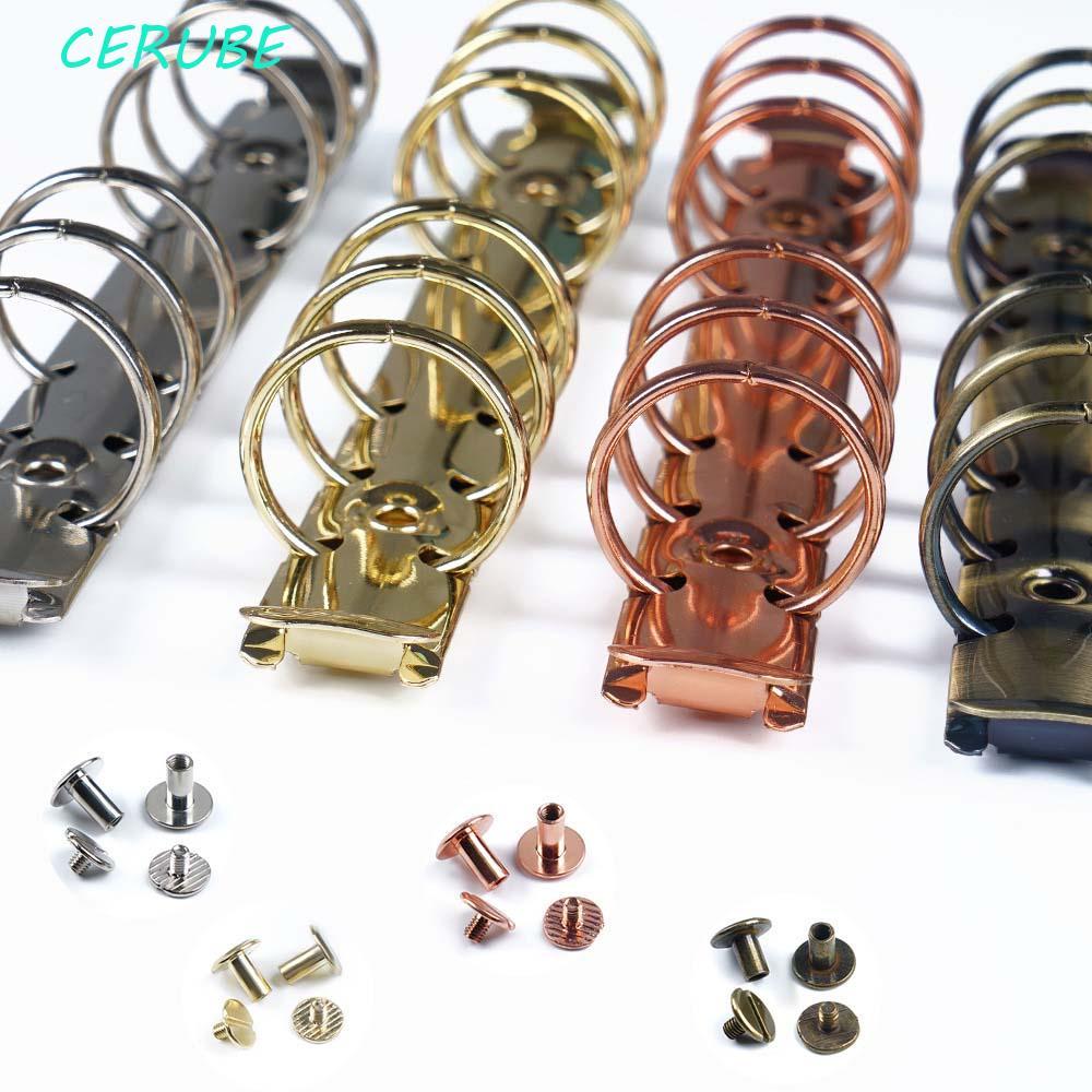 CERUBE Espiral Anéis Fichário Clipe Metal Diário Notebook Pasta De Arquivo Recarregável