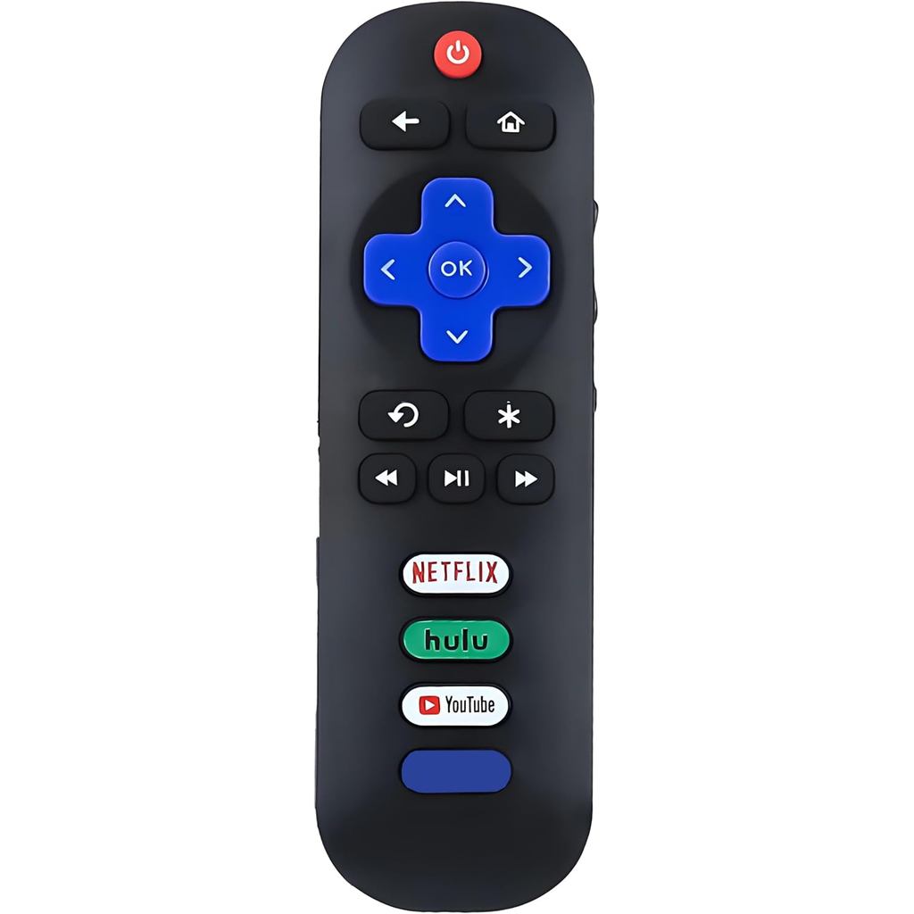 Controle Remoto de Substituição para TVs Roku - Compatível com TCL, Hisense, Onn, Sharp, Element, Westinghouse, Philips