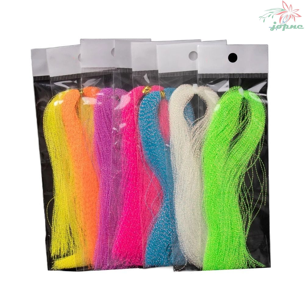 JOPNE Isca Fazendo Material Jig Gancho Sabiki Rigs Torcido Flashabou Assist Ganchos Linha Fly Fishing Tinsel