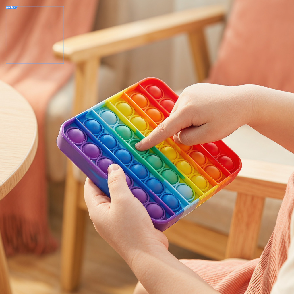[Yuxihon] Arco-Íris Empurrar Bolha Brinquedo Alívio Do Estresse Redondo Quadrado Coração Popping Jogo Silicone Squeeze S