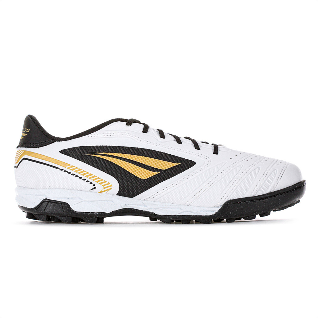Chuteira Penalty Society Brasil 70 Y-1 Branco Preto e Dourado - Masculino