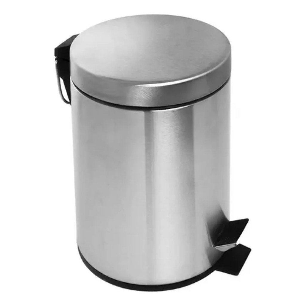 Lixeira Inox C/ Pedal E Balde Cesto Lixo Removível 12l