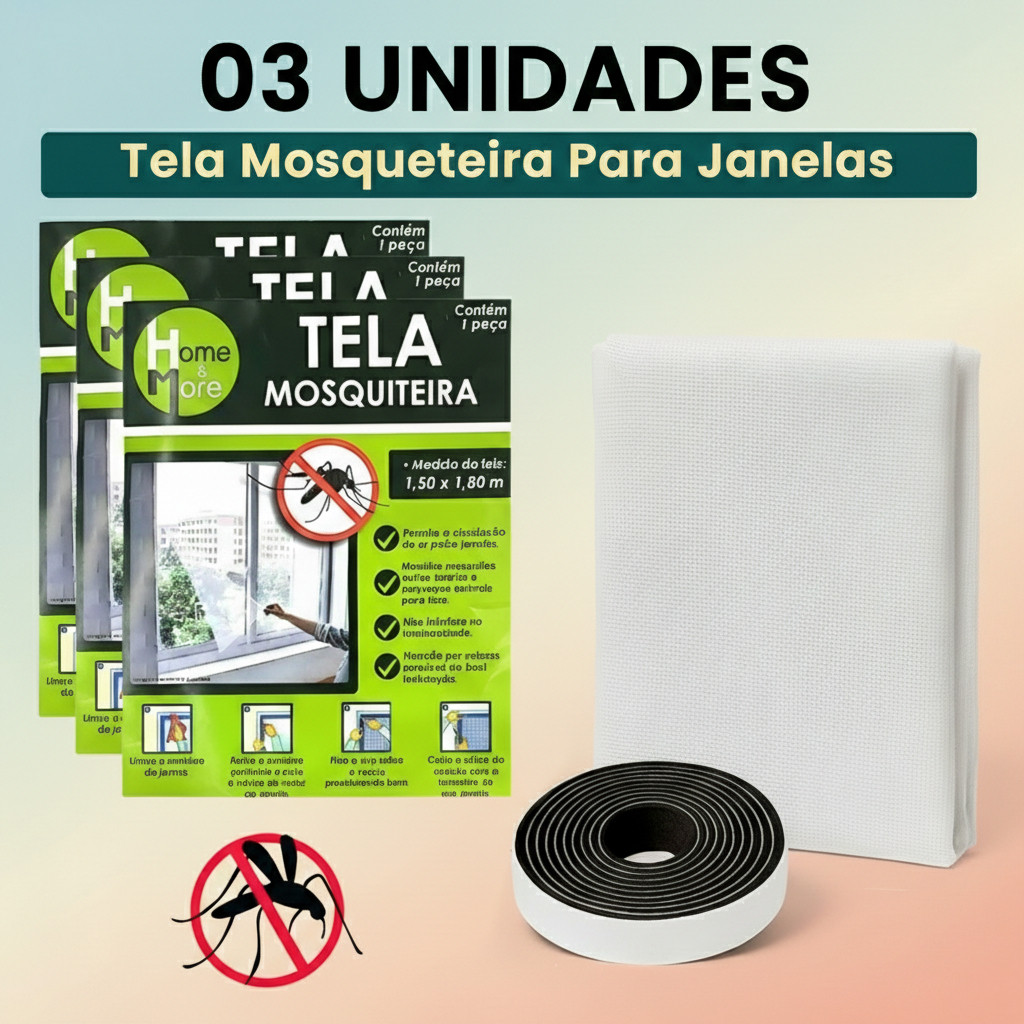 Tela Mosquiteiro Janela Ajustável 1,80Mx1,50M Anti Insetos Mosquito pragas