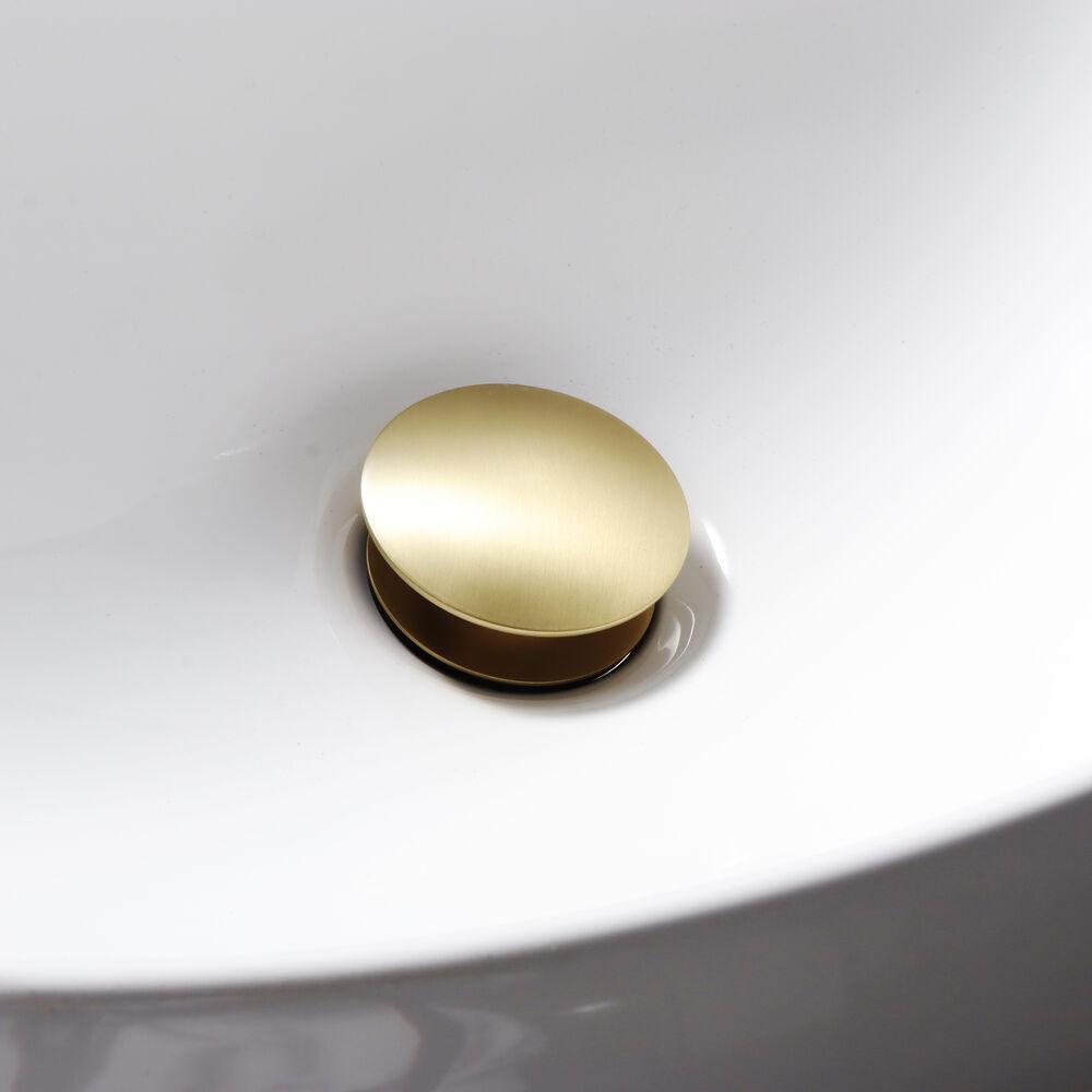 Válvula para Lavatório 7/8'' Click Livo Gold Escovado sem Ladrão Addra