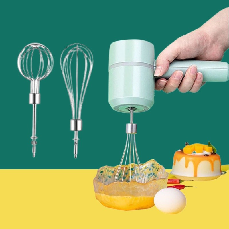 Batedor Elétrico Mixer Portátil para Ovos Leite Café Aço Inox