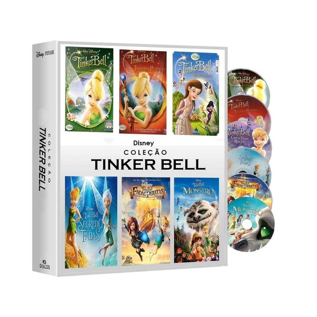 Dvd Tinker Bell Sininho Coleção Disney 6 Dvd Filmes