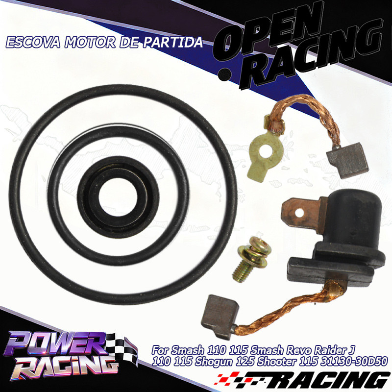 Código Kit Escova Carvão CompatíveSmash 110/115 Raider J Shogun Código 31130-30D50 Durável