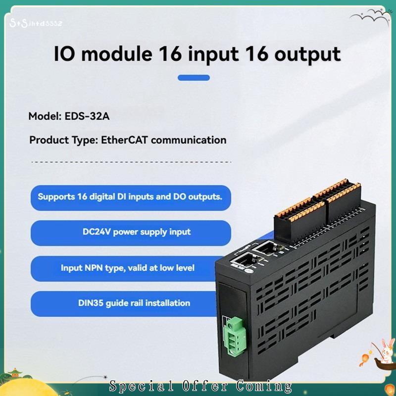 Heheshophhuuele1eds-32A Série EtherCAT Remoto IO Módulo De Aquisição De Dados Comunicação Ethernet Controlador PLC De 16