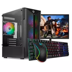 PC Gamer, Intel Core i5, GT 610 2GB, 8GB DE RAM, SSD 240GB, Completo com Monitor, Periféricos + Adaptador Wi-Fi