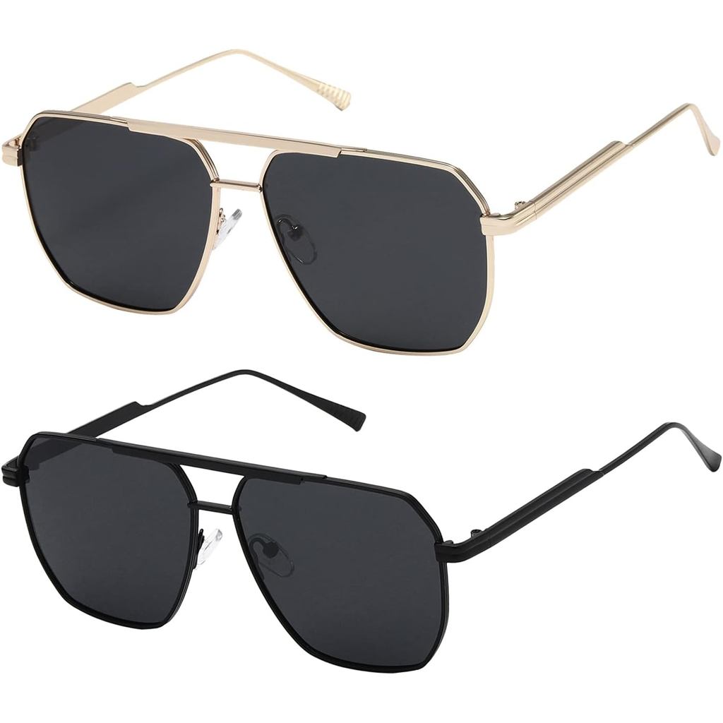 Óculos de Sol Polarizados Kimorn para Mulheres e Homens, Óculos de Sol Vintage Quadrados Oversized Retro, Óculos de Sol 