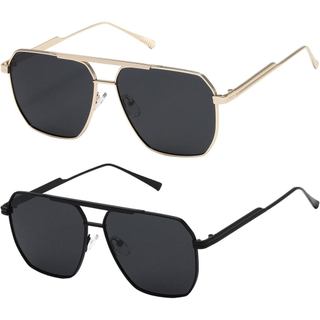 Óculos de Sol Polarizados Kimorn para Mulheres e Homens, Óculos de Sol Vintage Quadrados Oversized Retro, Óculos de Sol 