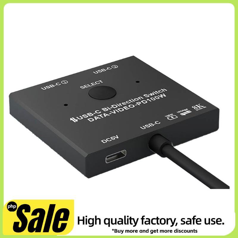 Switch Bidirecional 8K USB C KVM USB3.1 Tipo-Cabo Divisor Para Vídeo 8K @ 30Hz 4K 120Hz PD 100w 10Gbps