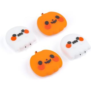 GeekShare Switch Accessories Kawaii Pumpkin Ghost Silicone Thumb Grips & Joystick Covers Compatible with Switch / OLED /