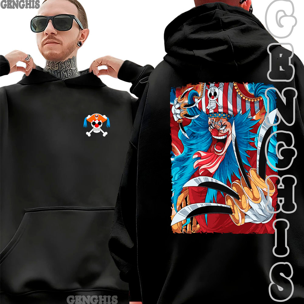 Moletom Blusa De Frio Buggy Yonko Imperadores One Piece Anime Manga Unissex