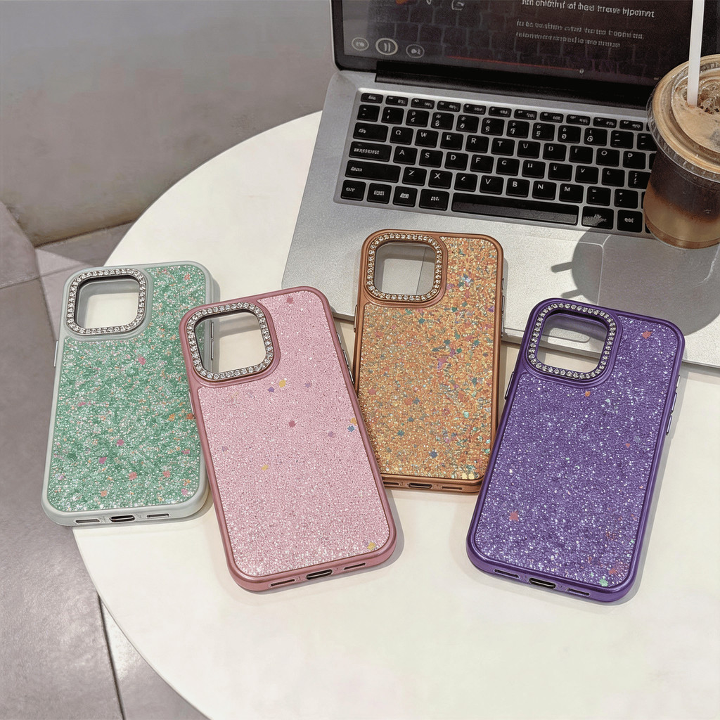 Capinha Glitter Chic | Linha iPhone 11 ao 16 Pro Max💕