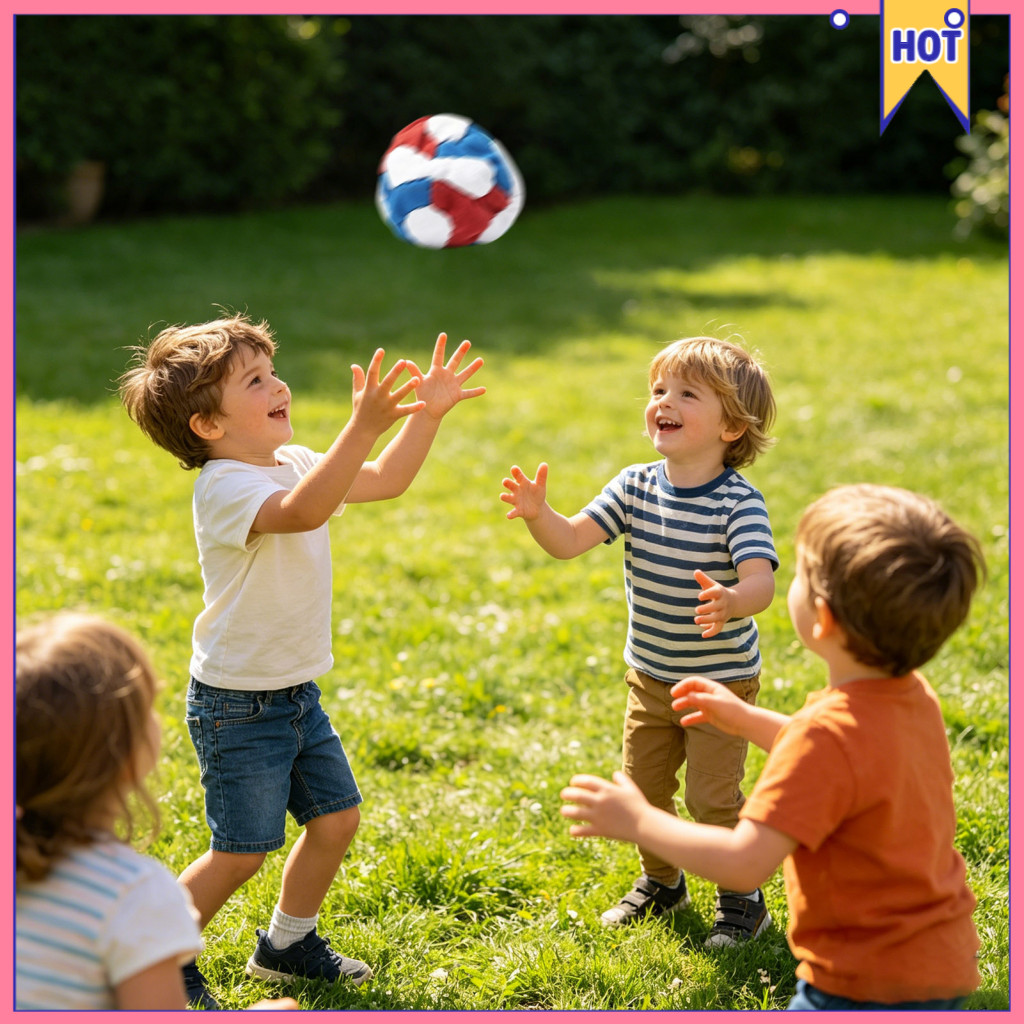 Soft Footbag Juggling Balls Fun Game World Handmade – Sandbag Toys for Kids Adults Perfect Outdoor Collection Durable