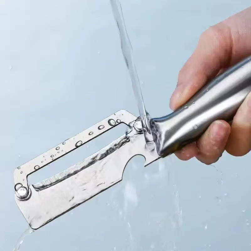 Cozinha doméstica de aço inoxidável afiada peeling Multi-função plaina de melão todo-poderoso peeling abacaxi frutas veg