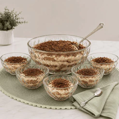 Conjunto Sobremesa Vidro Diamond 7 Peças Bowls Lyor
