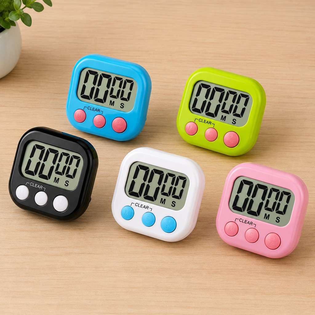 Temporizador Digital Timer Cronômetro com Imã, para Cozinha, Estudo e Fitness