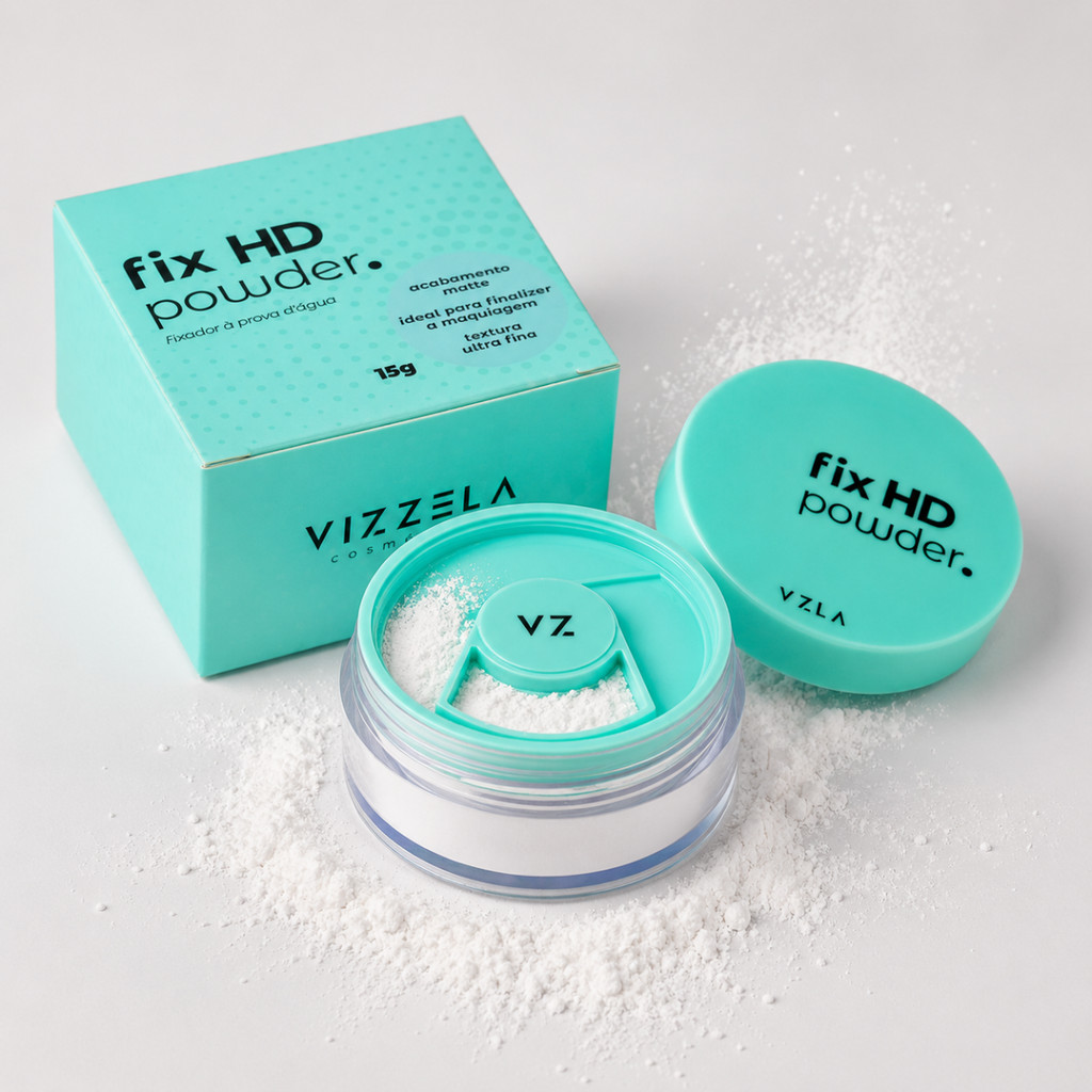 Pó Solto Fix Translúcido HD Powder Vizzela Acabamento Matte e À Prova D'Água ULTRAF