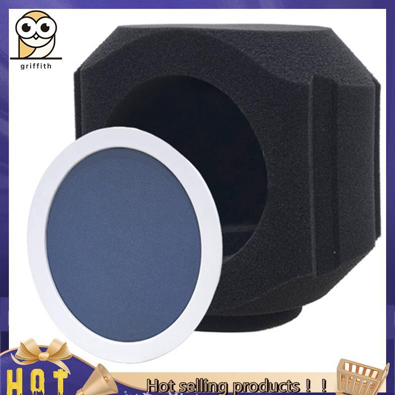 Escudo De Isolamento De Microfone De Espuma Acústica Vento Para Estúdios De Gravação Bola Vocal Com Absorção De Som Azul