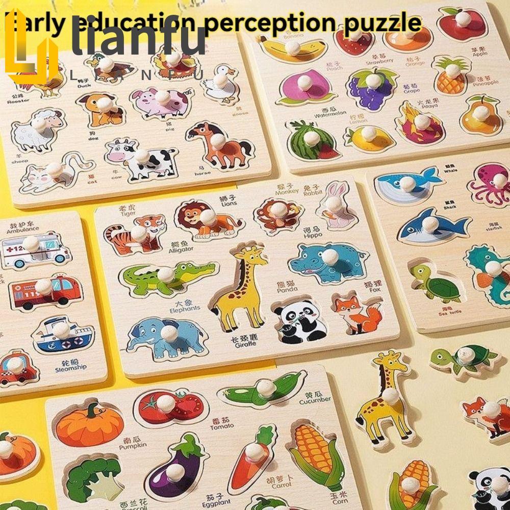 LIANFU Mão Grab Boards Brinquedos , Montessori Criativo Quebra-Cabeça Jogo Intelectual Dos Desenhos Animados Tangram Jig