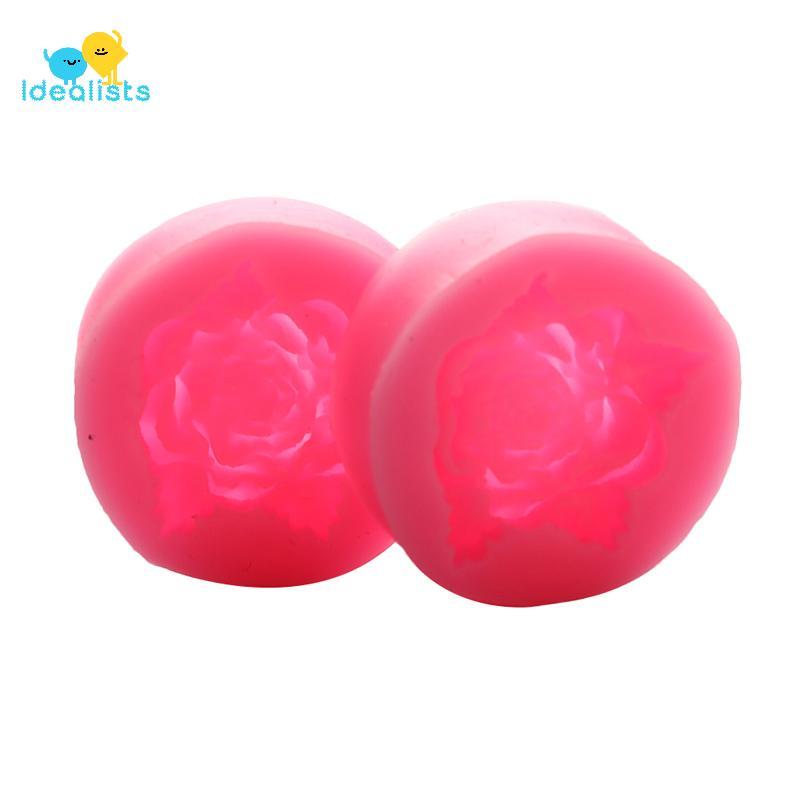 Idealistas Flor Rosa Bolo De Silicone 3D Fondant Molde Cupcake Doces Chocolate Decoração Agradável