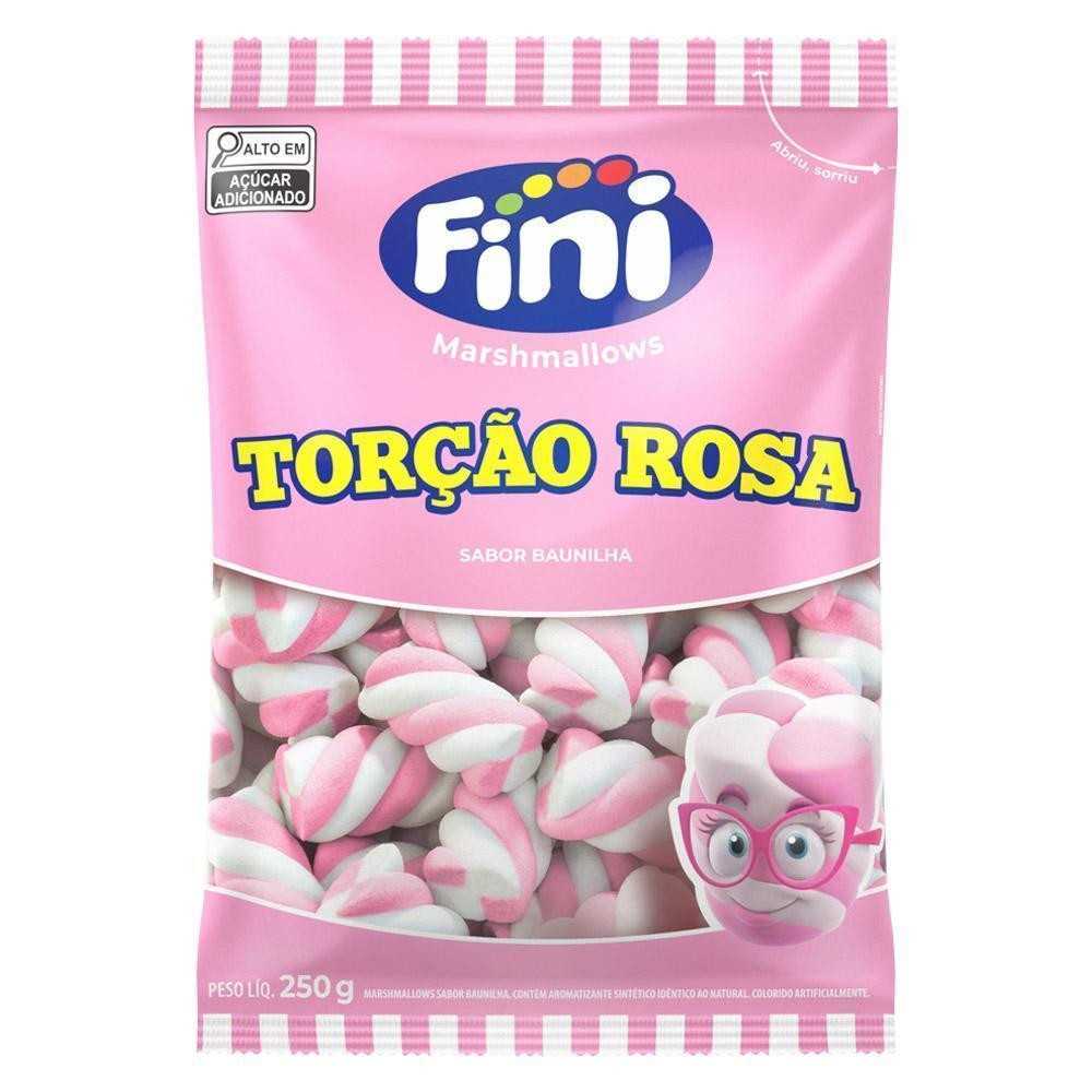 Marshmallow Torção Rosa 250g - Fini
