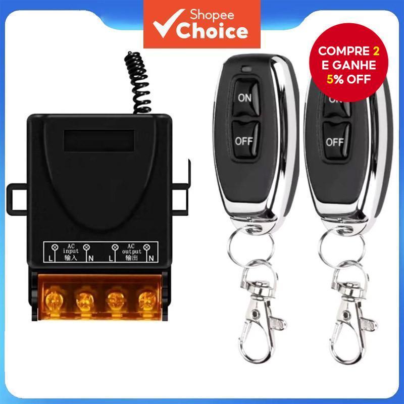Interruptor De Controle Remoto Sem Fio AC 220V 30A 433MHz Controlador RF De Alta Potência Novo Modelo 2 Peças