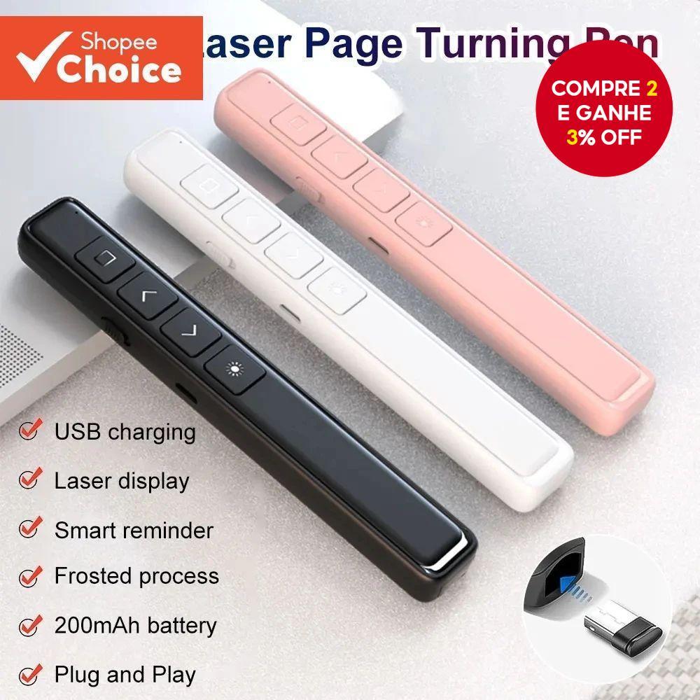 2.4GHz Apresentação Sem Fio Clicker Powerpoint Caneta USB Controle Remoto Flip Para Escritório Ensino Projetor PPT Apres