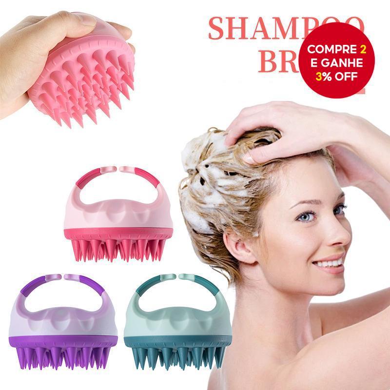Escova De Massagem De Silicone Para Cabelo E Couro Cabeludo-Bebês Adultos , Limpeza Lavagem , Ferramenta Essencial De Ba
