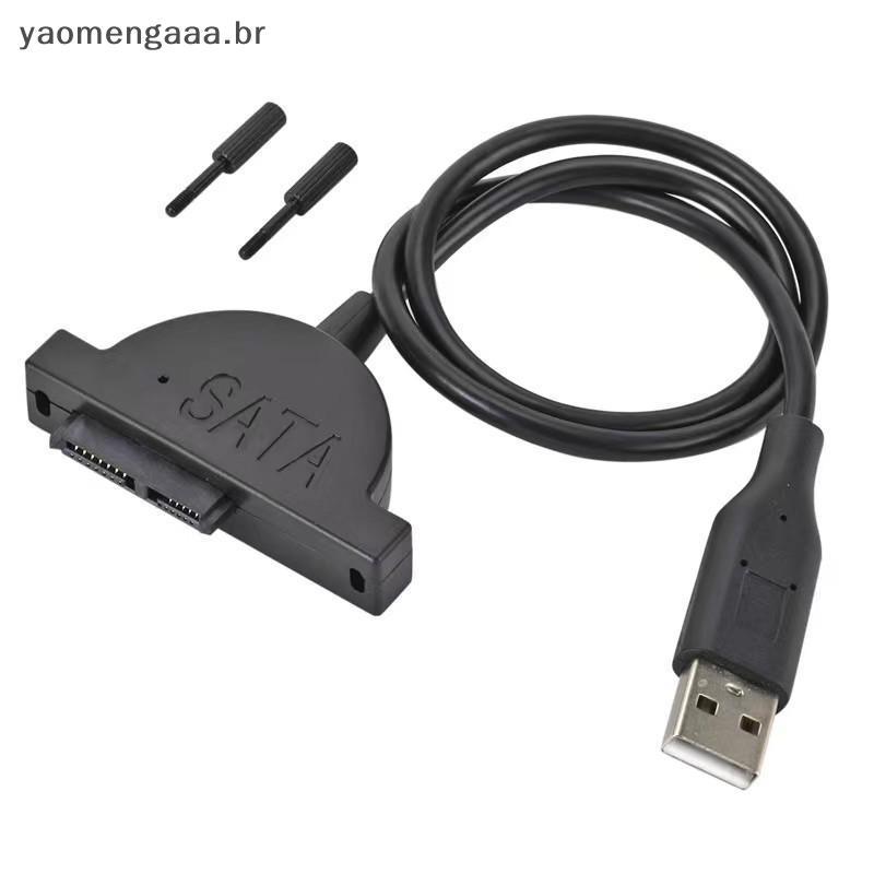 [yaoaa] Cabo USB 2.0 SATA Adaptador De Driver Óptico De Unidade CD/DVD-ROM Para PC Laptop Notebook COD