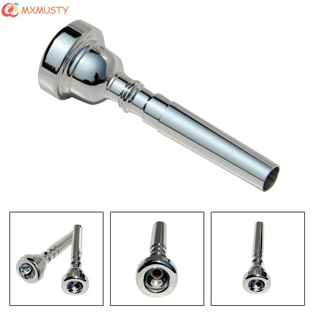 Boca De Corneta De Trompete MXMUSTYZA , Bocal De Metal Com Chifre Profissional , 3C/5C/7C Prata Ouro Latão