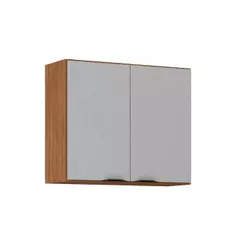 Armário Aéreo p/ Cozinha Firenze 2 Portas 80cm Amendola/Nude Prime TX - Demóbile