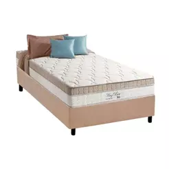Conjunto Box Solteiro: Colchão Molas Anjos Superlastic King Best + Base CRC Suede Clean(88x188)