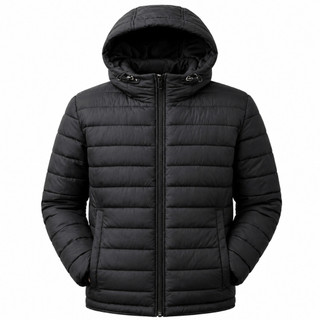 Jaqueta Puffer Unissex com Capuz Forrada Resistente à Água Quente Confortável Ideal para Inverno.