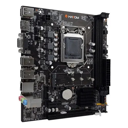 Placa-mãe Intel H61 Lga 1155 Ddr3 Micro-atx Hdmi Vga Hayom Preto