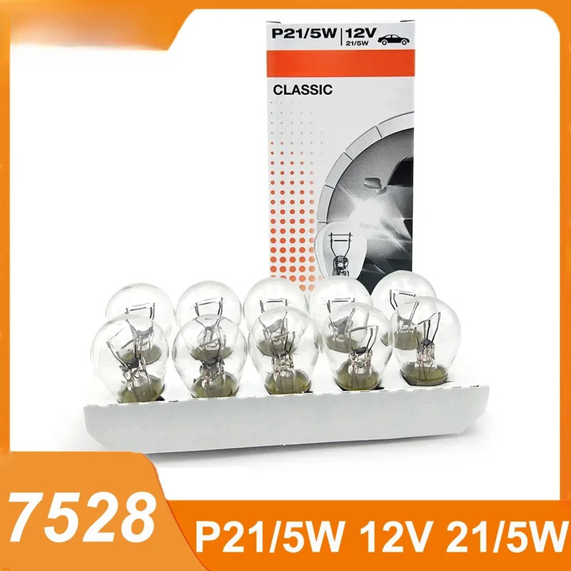 OSRAM original 7528 P21/5W S25 BAY15d 12V Lâmpada Halógena De Filamento Duplo Luz De Sinalização Automotiva Freio Latera