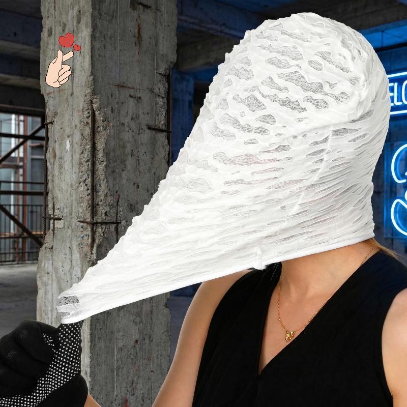 [PEBR] Máscara Facial Punk Rasgada E Desgastada Capa De Cabeça Com Proteção UV Para Ciclismo Ne Gaiter [fa]