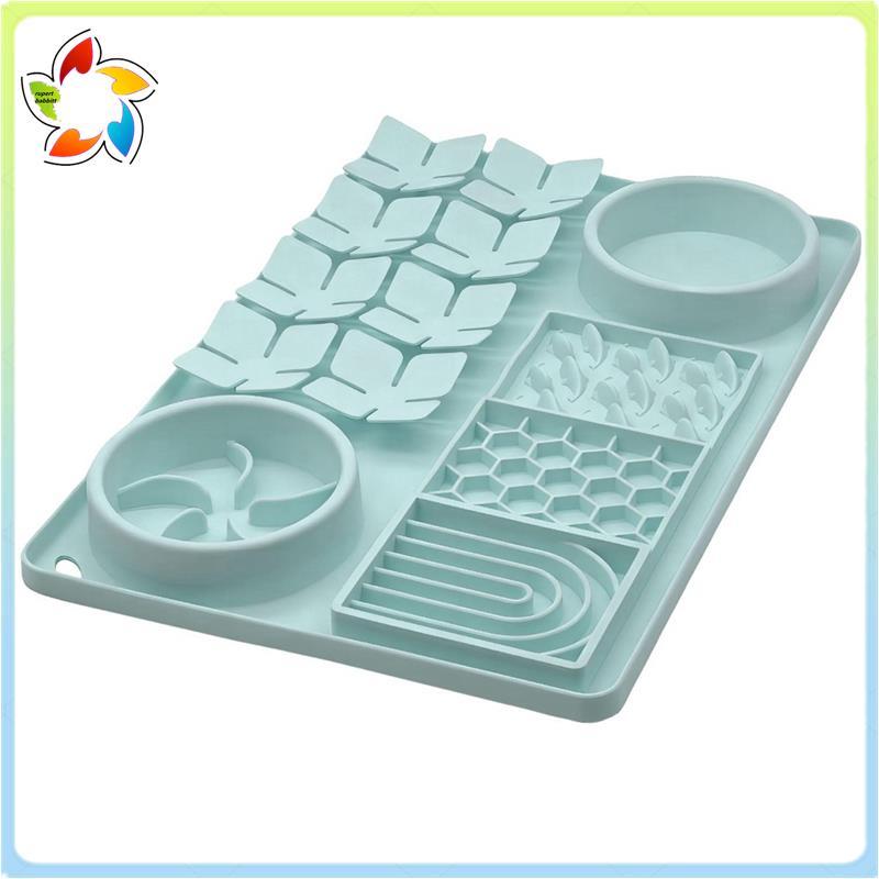 Tigela De Alimentação Lenta Para Cães , Tapete De Silicone Lamber Com Ventosas Snuffle Treinamento De Cheiro De Animais 