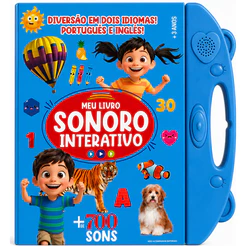 Meu Livro Sonoro Interativo - Português e Inglês - Azul