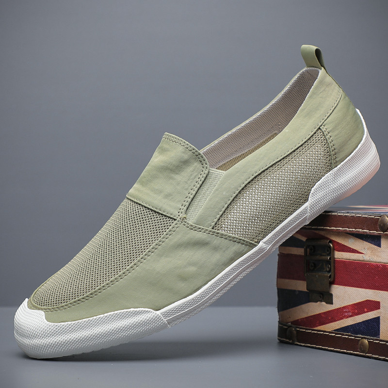 Sapatos de rede masculinos de verão velhos sapatos de pano de pequim sapatos masculinos sapatos esportivos casuais desli
